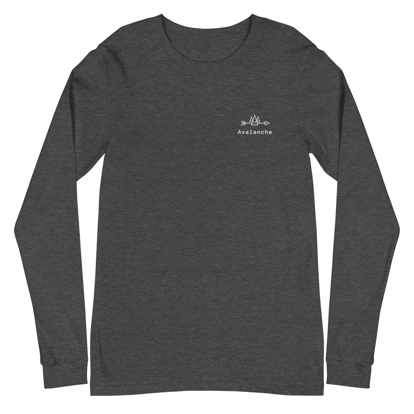 Unisex Long Sleeve Tee with White Logo