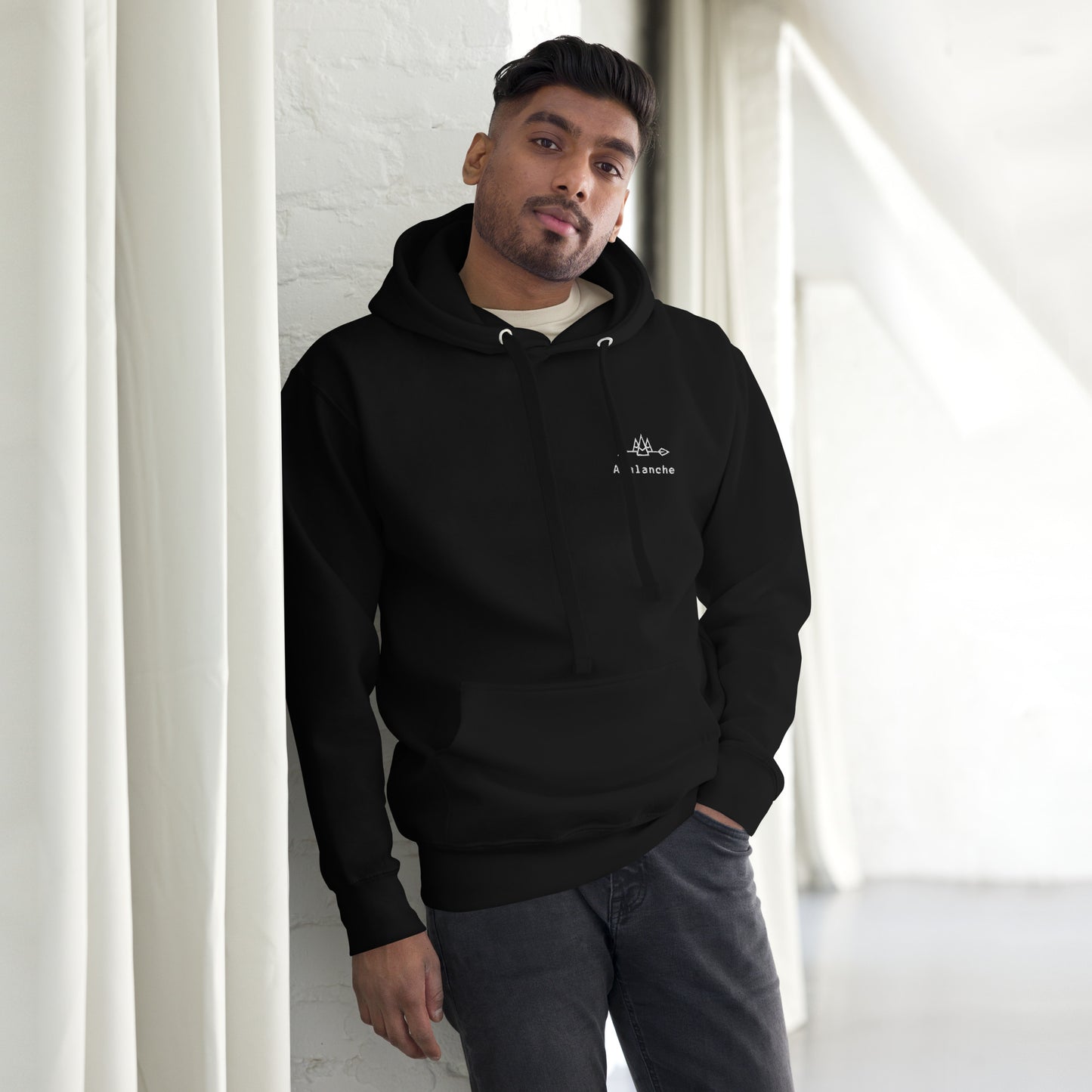 Unisex Hoodie with White Logo